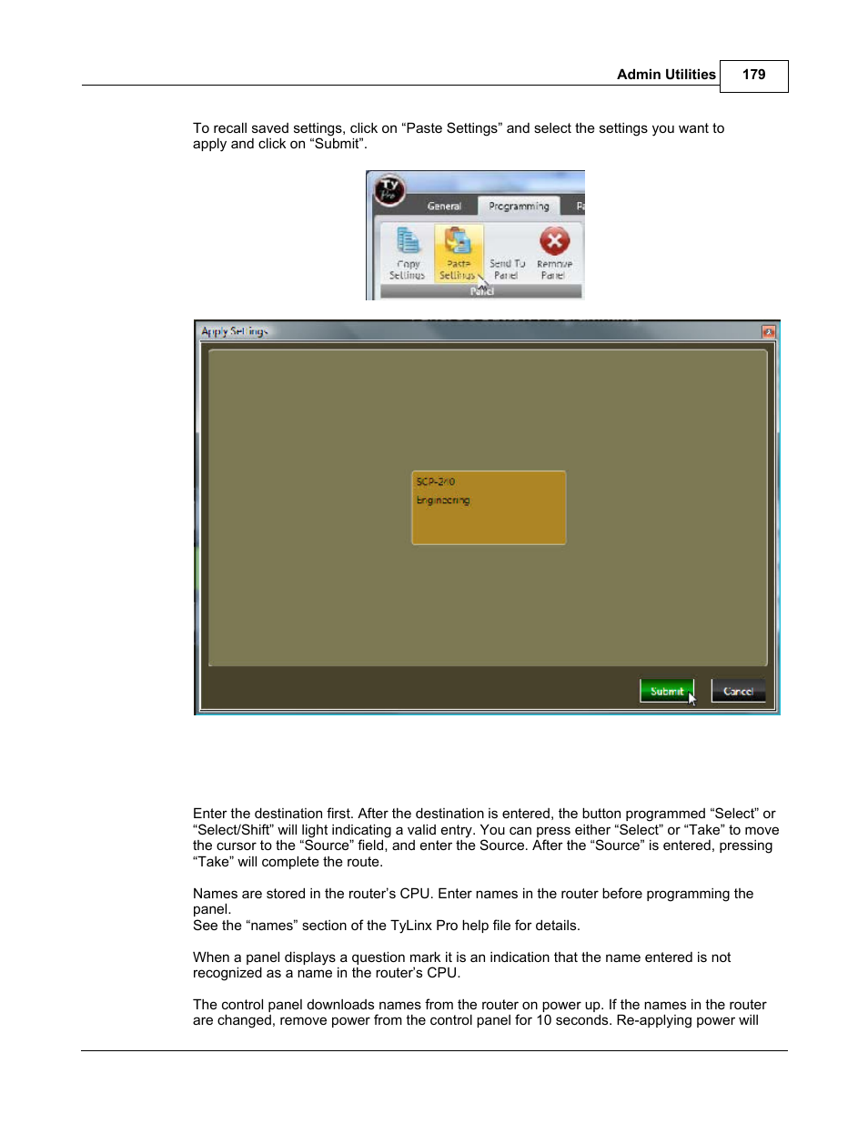 Sierra Video TyLinx Pro User Manual | Page 179 / 228