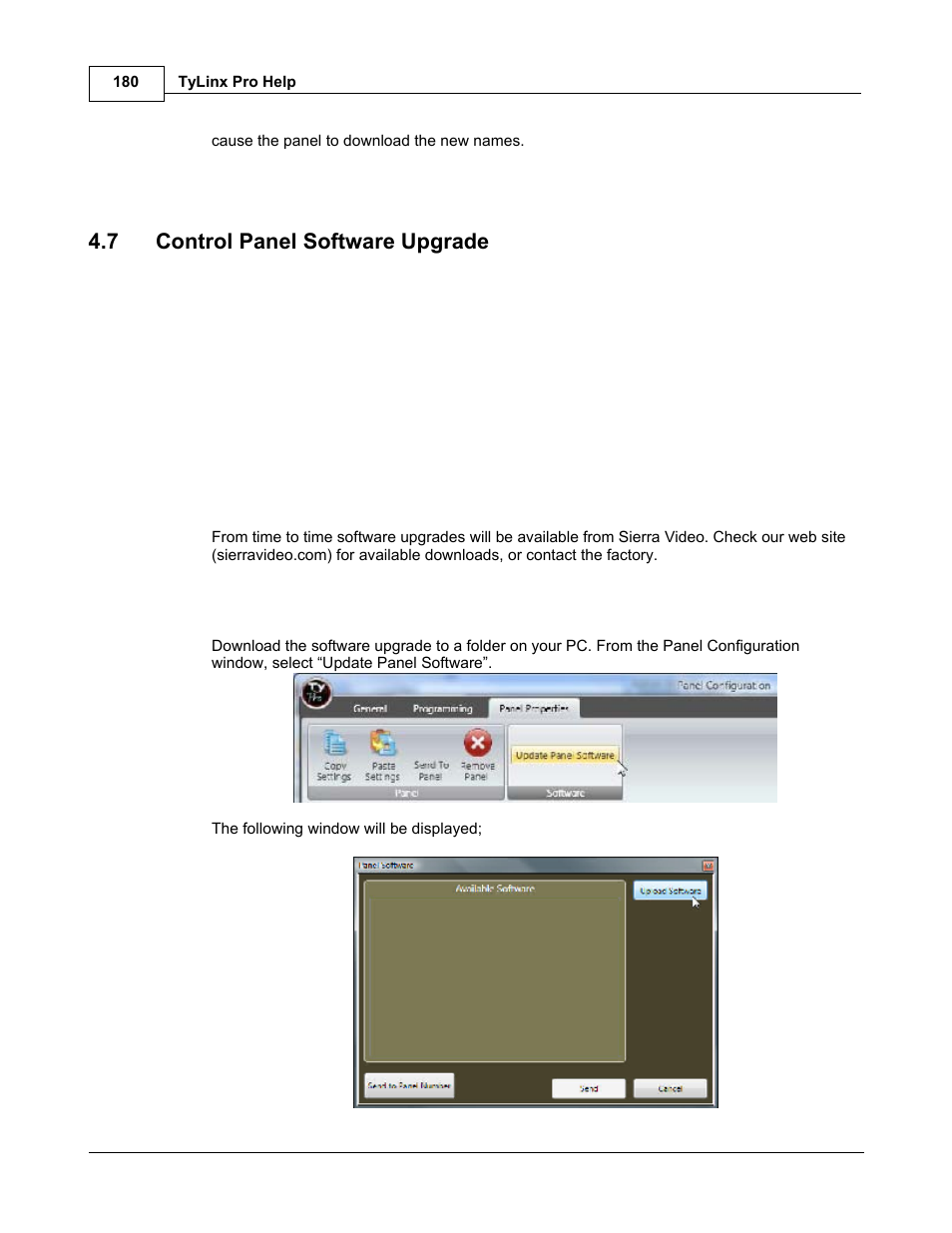 Software upgrades, Introduction, Operation | Sierra Video TyLinx Pro User Manual | Page 180 / 228