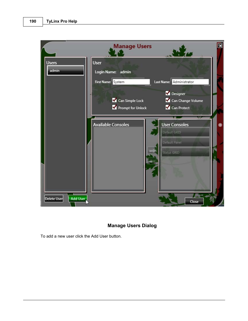 Sierra Video TyLinx Pro User Manual | Page 190 / 228
