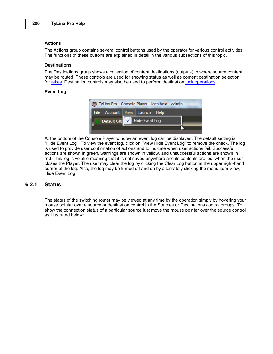 Sierra Video TyLinx Pro User Manual | Page 200 / 228