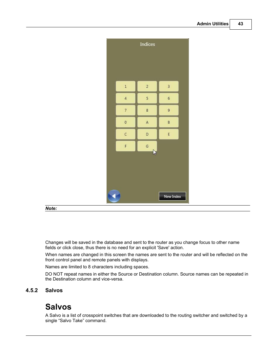 Salvos | Sierra Video TyLinx Pro User Manual | Page 43 / 228