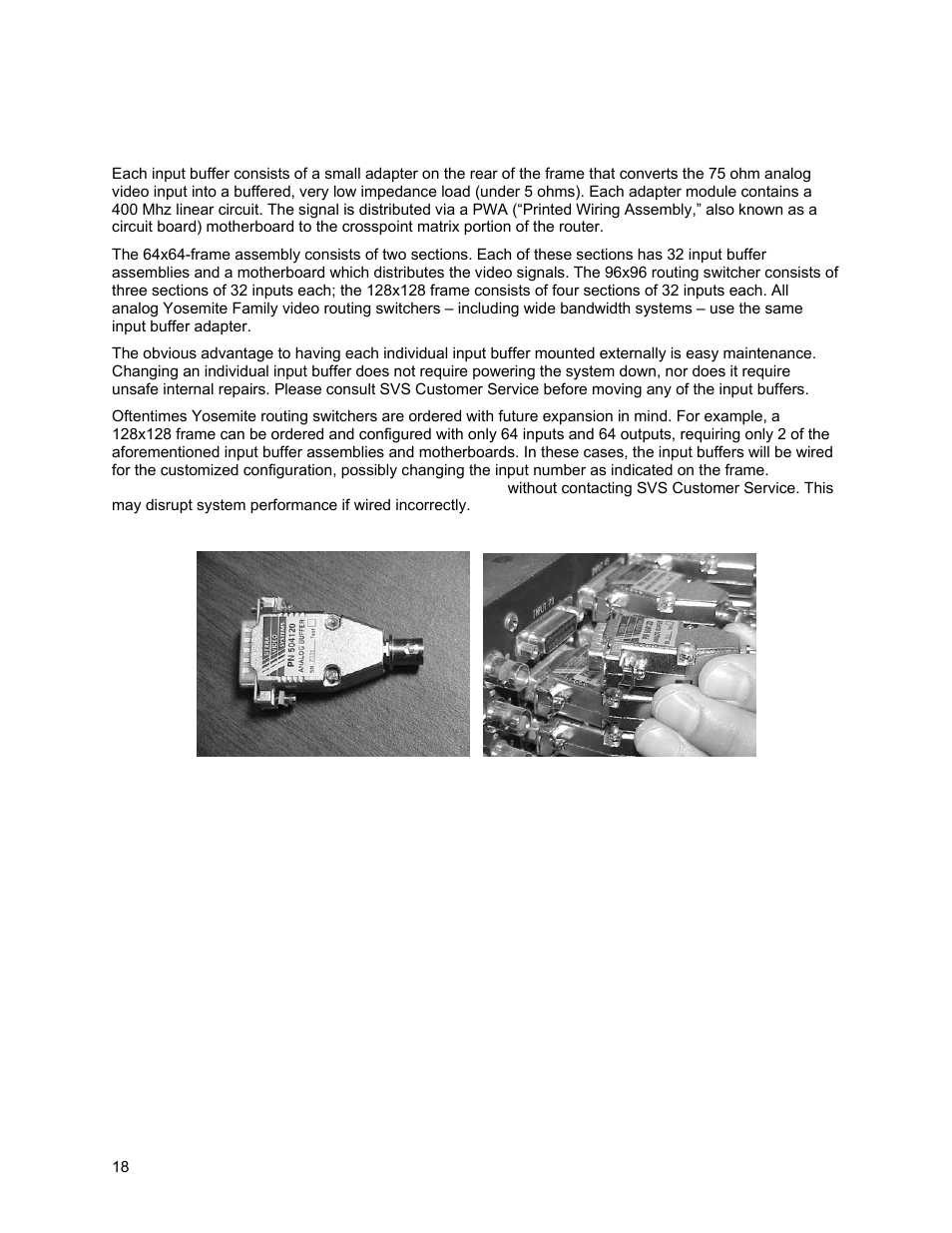 Input buffers | Sierra Video Yosemite User Manual | Page 24 / 102