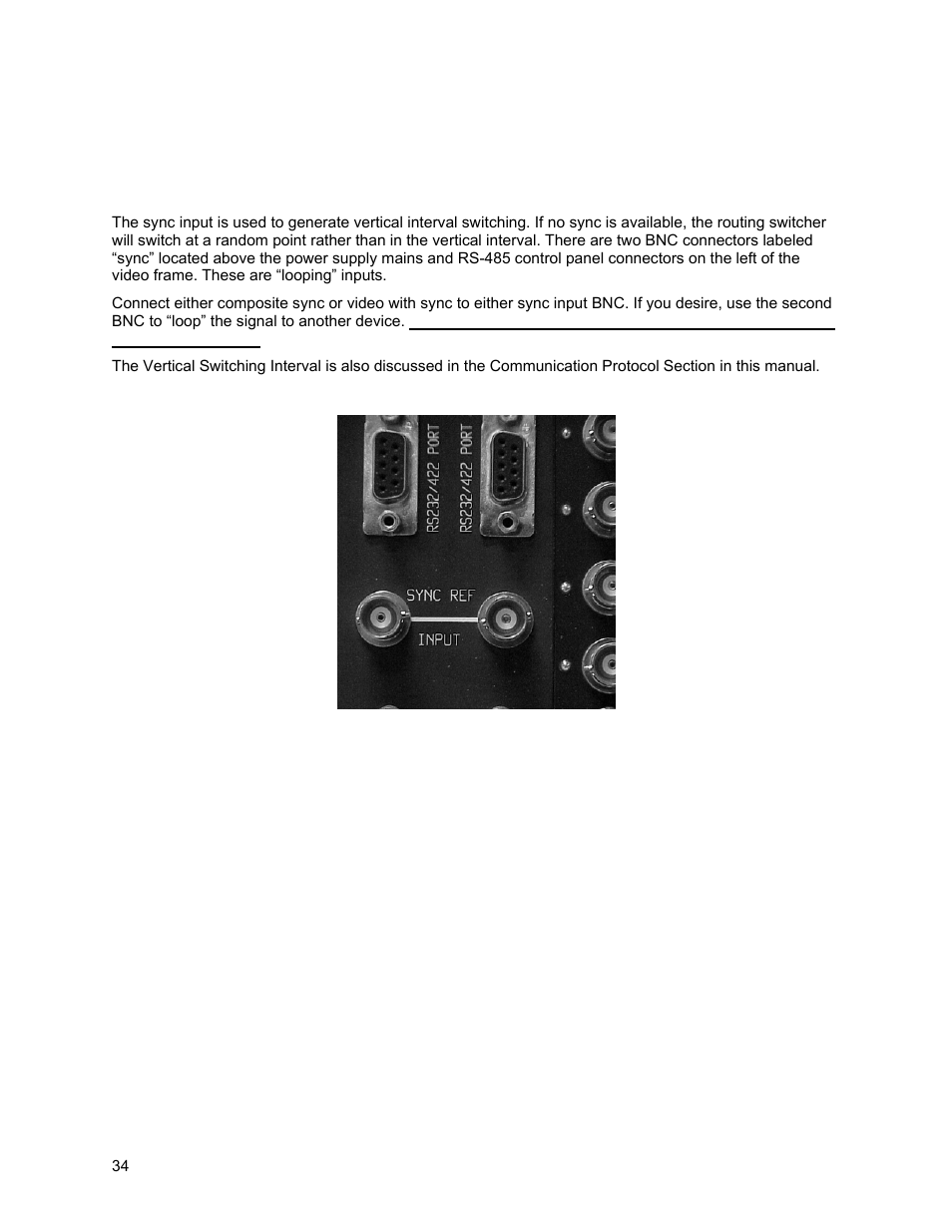 Vertical interval switching | Sierra Video Yosemite User Manual | Page 40 / 102