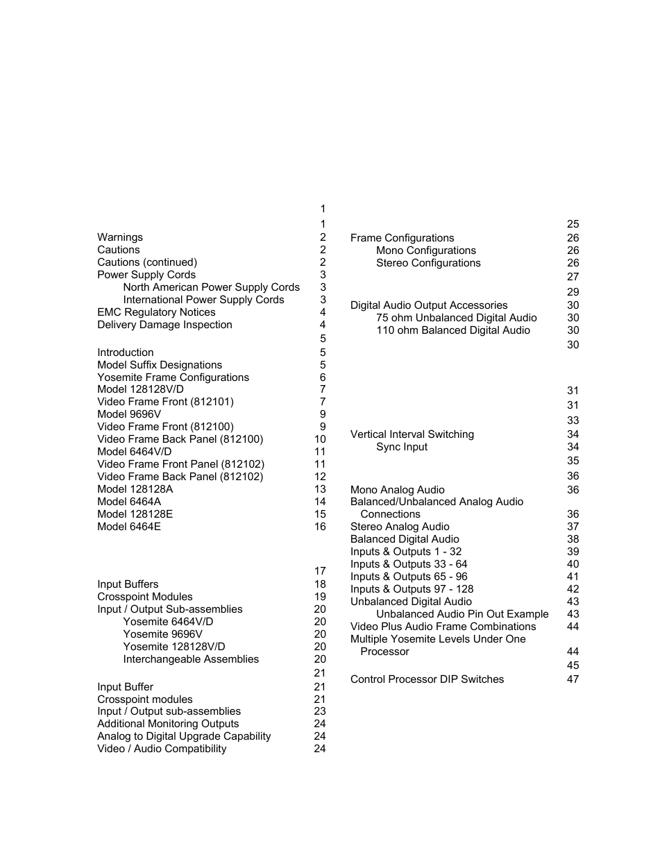 Sierra Video Yosemite User Manual | Page 5 / 102