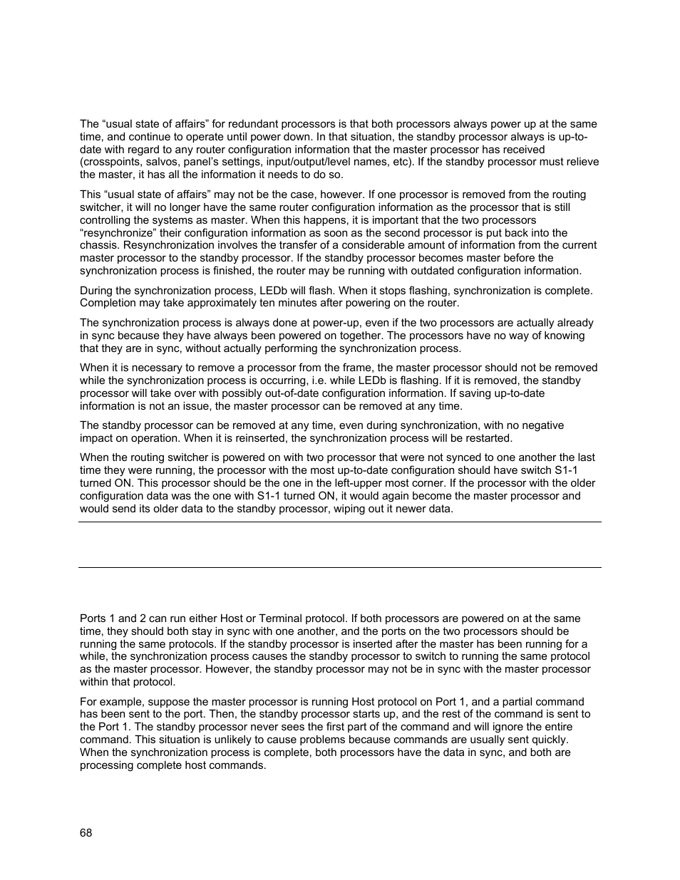 Processor synchronization | Sierra Video Yosemite User Manual | Page 74 / 102