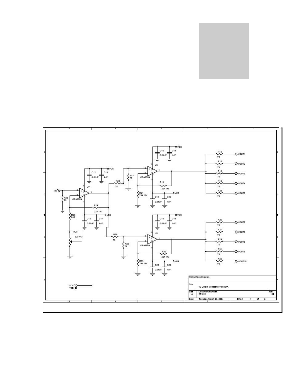 Schematics | Sierra Video 10 Series User Manual | Page 23 / 30