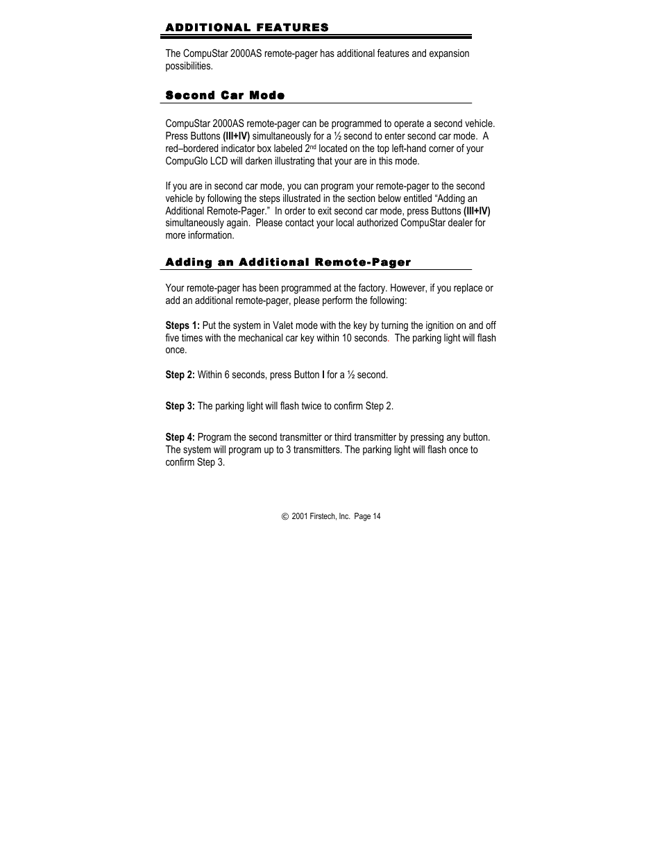 CompuSTAR 2000AS User Manual | Page 14 / 20