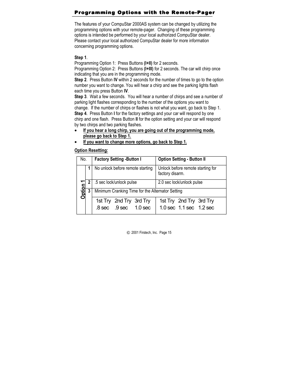 CompuSTAR 2000AS User Manual | Page 15 / 20