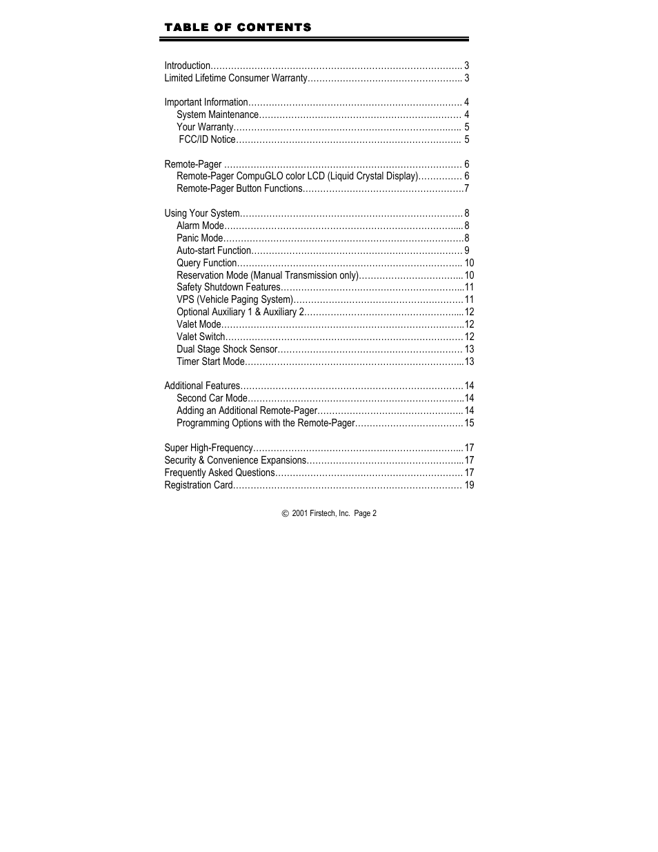 CompuSTAR 2000AS User Manual | Page 2 / 20
