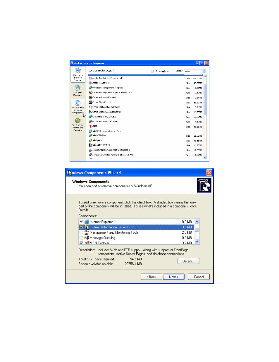 Install iis, Enable iis | Sierra Video Ethernet TCP/IP Web Control User Manual | Page 10 / 29