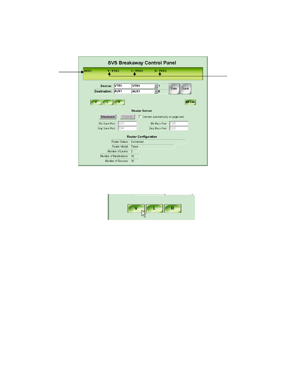 Breakaway control panel, Breakaway control panel 21 | Sierra Video Ethernet TCP/IP Web Control User Manual | Page 27 / 29