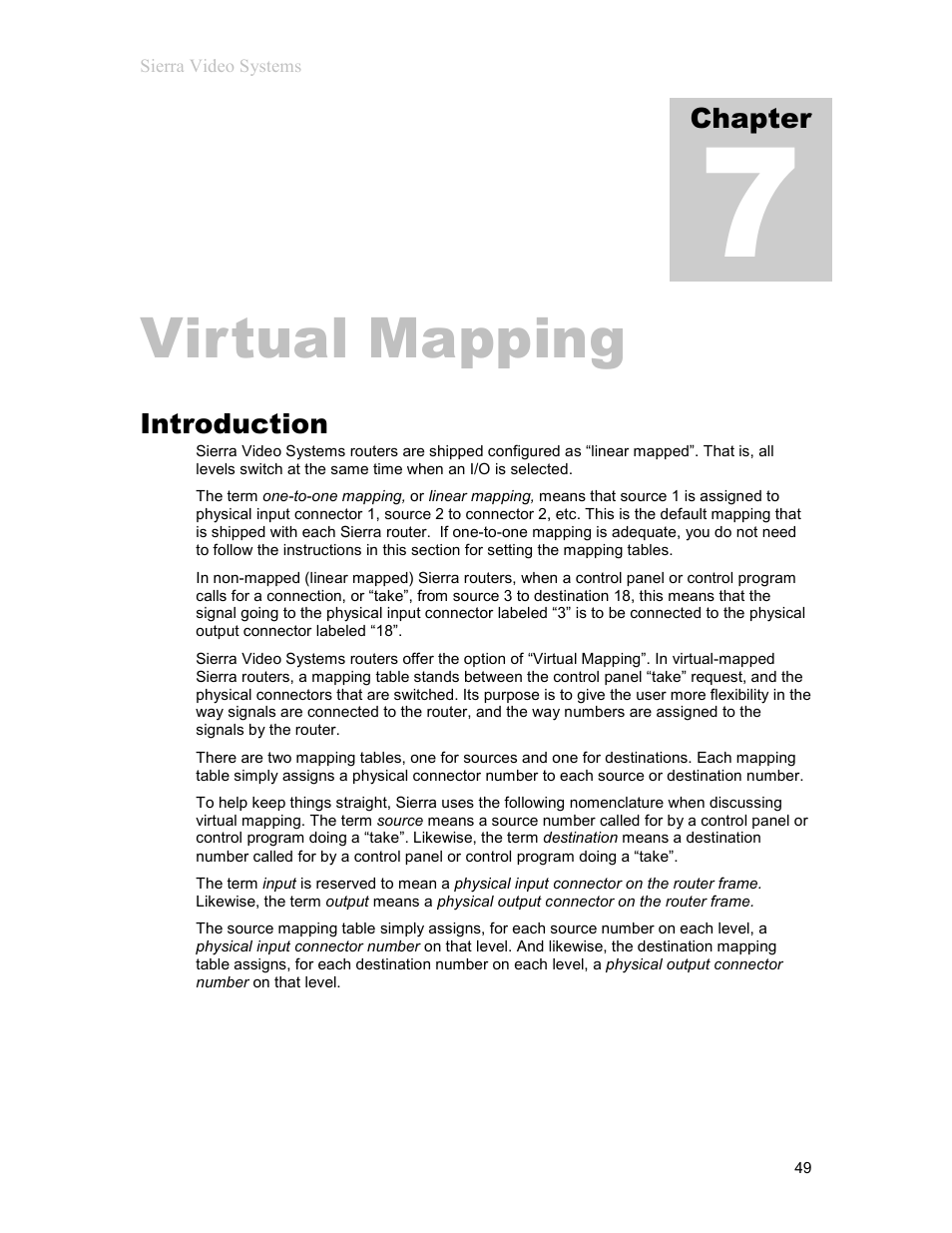 Virtual mapping | Sierra Video G.R.I.P. V3.1.0 User Manual | Page 55 / 66