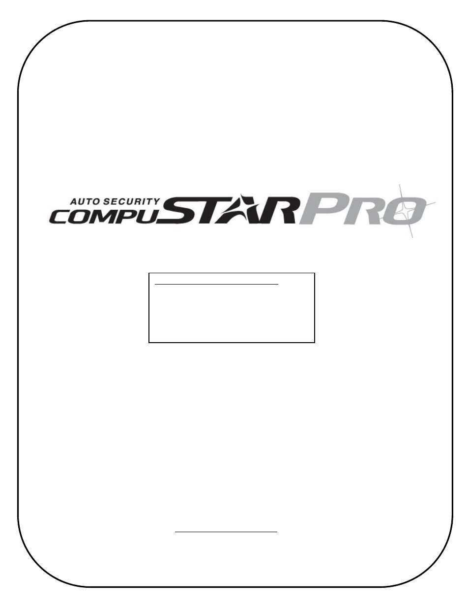 CompuSTAR P1WAMR User Manual | 18 pages