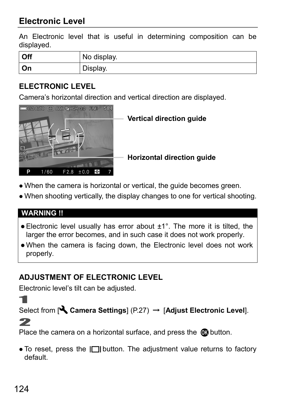 Electronic level | SIGMA DP3 Quattro User Manual | Page 124 / 142