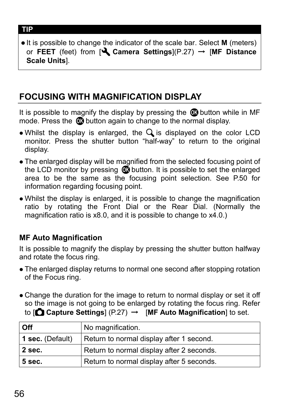 Focusing with magnification display | SIGMA DP3 Quattro User Manual | Page 56 / 142