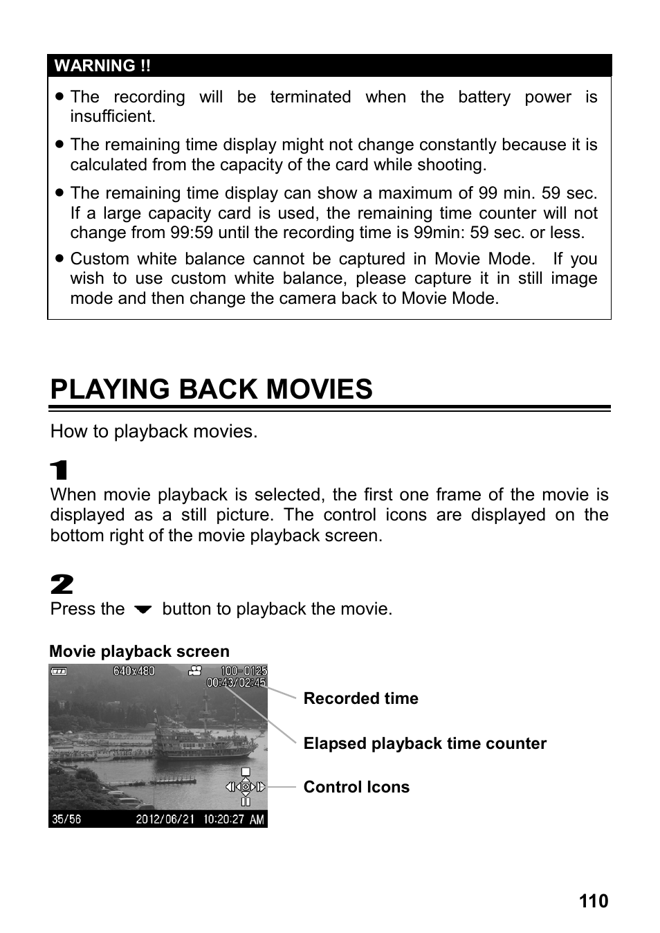 Playing back movies | SIGMA DP3 Merrill User Manual | Page 111 / 130