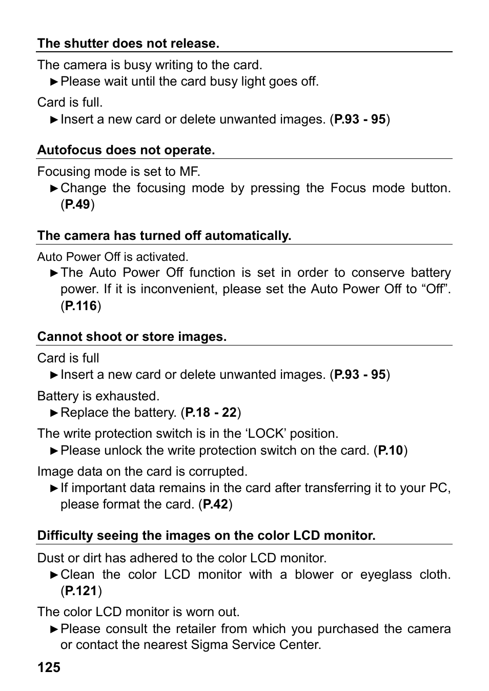 SIGMA DP3 Merrill User Manual | Page 126 / 130