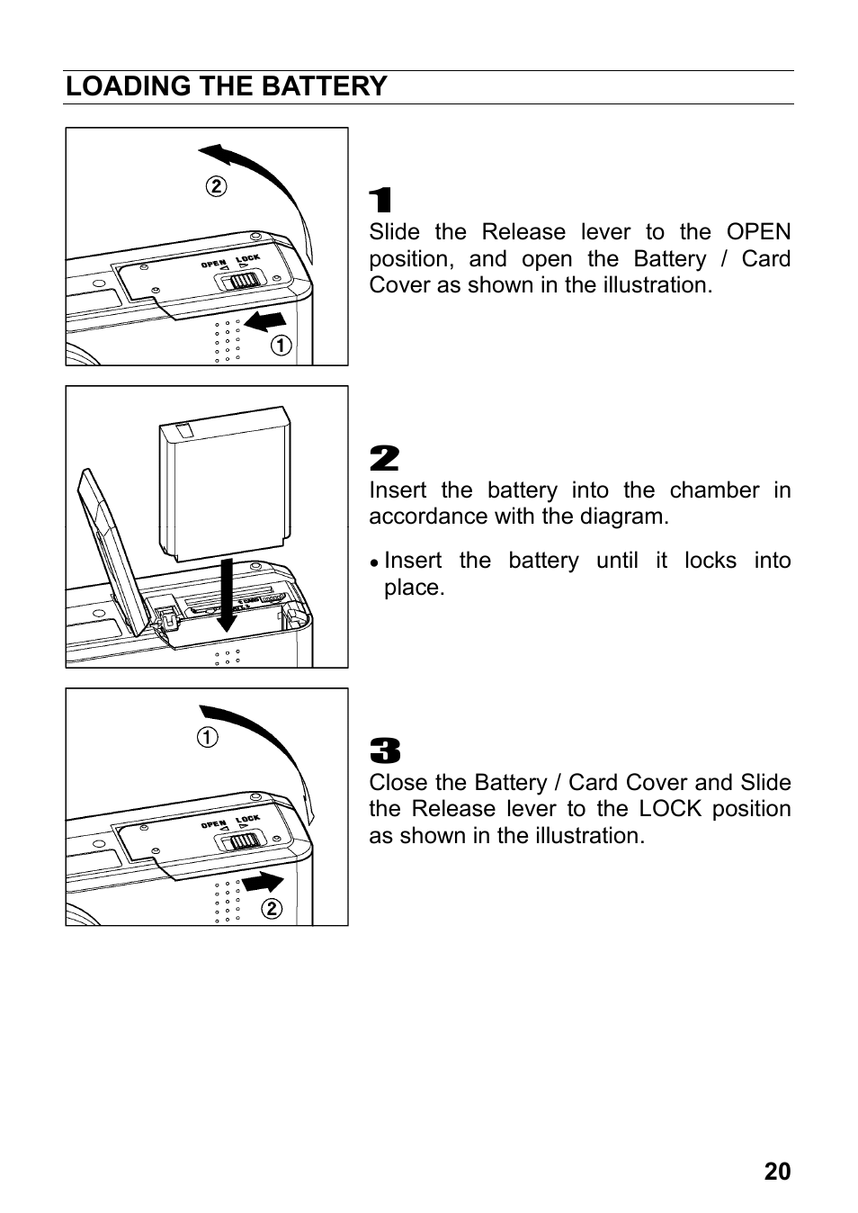 Loading the battery | SIGMA DP3 Merrill User Manual | Page 21 / 130