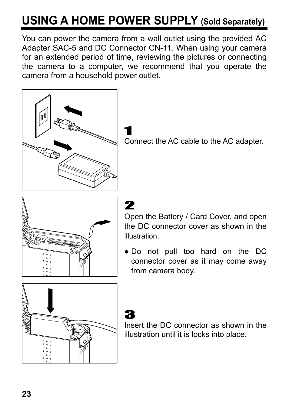 Using a home power supply | SIGMA DP3 Merrill User Manual | Page 24 / 130