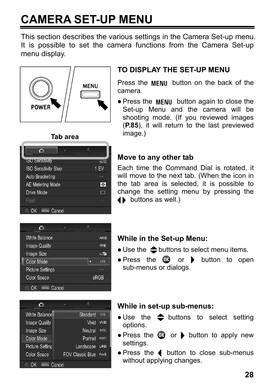 Camera set-up menu | SIGMA DP3 Merrill User Manual | Page 29 / 130