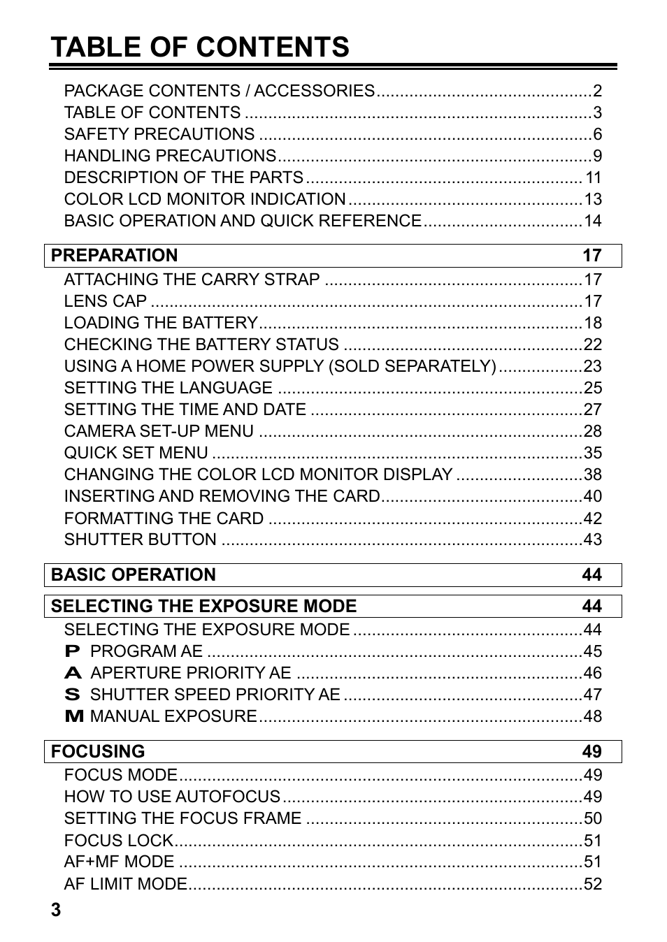SIGMA DP3 Merrill User Manual | Page 4 / 130