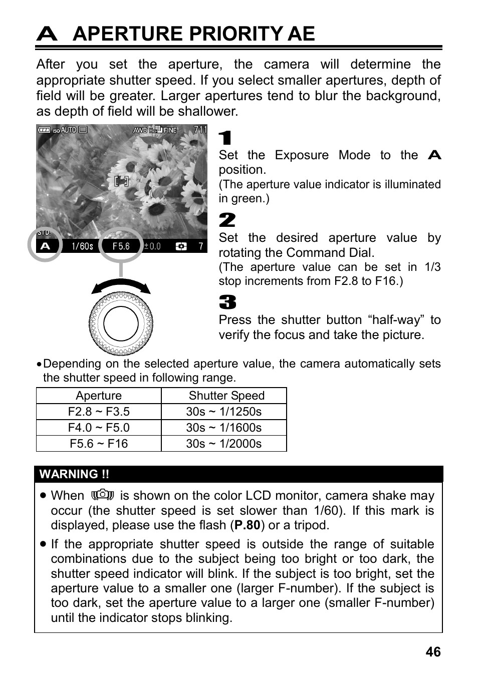 A aperture priority ae | SIGMA DP3 Merrill User Manual | Page 47 / 130