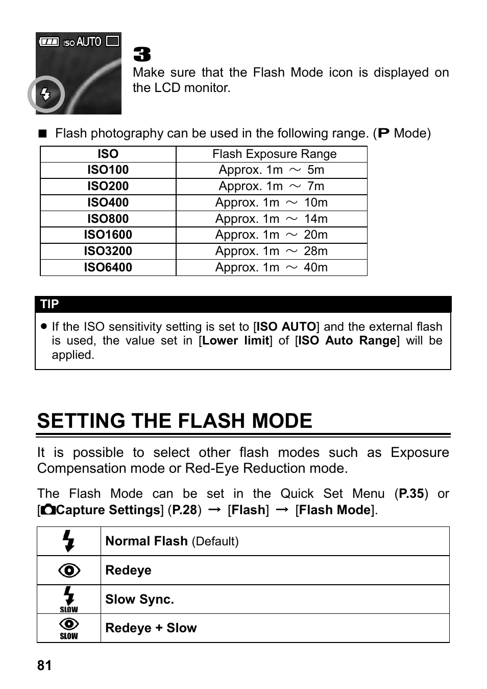 Setting the flash mode | SIGMA DP3 Merrill User Manual | Page 82 / 130