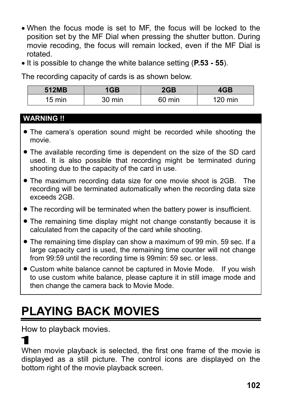 Playing back movies | SIGMA DP2x User Manual | Page 103 / 123