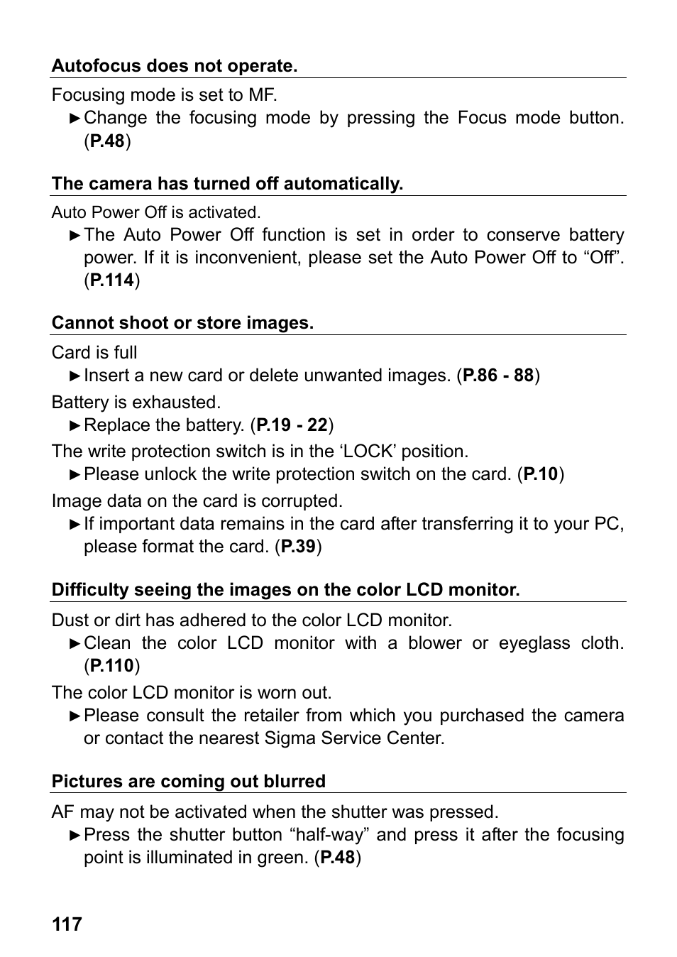 SIGMA DP2x User Manual | Page 118 / 123