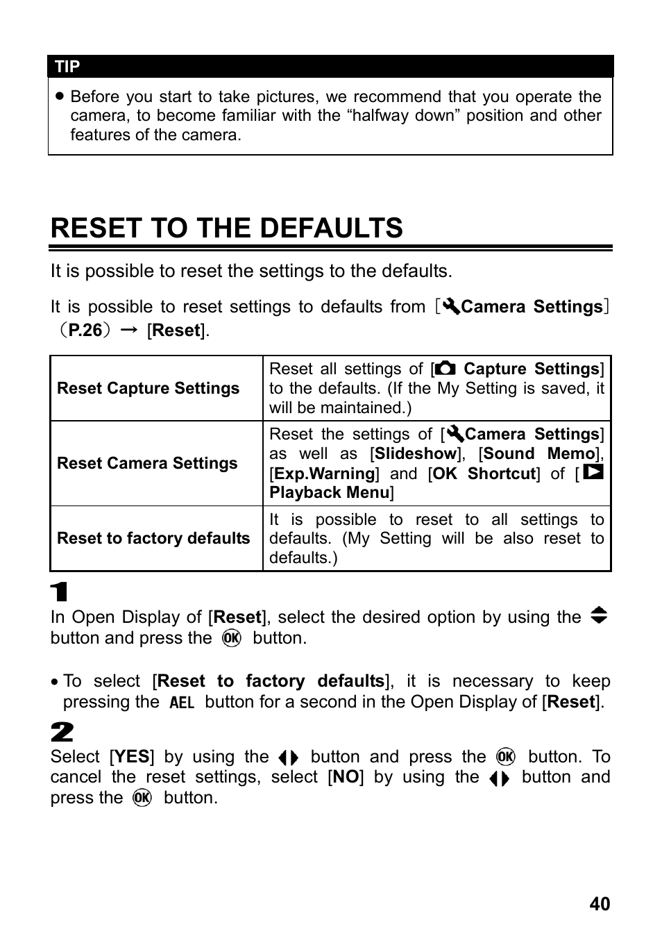 Reset to the defaults | SIGMA DP2x User Manual | Page 41 / 123