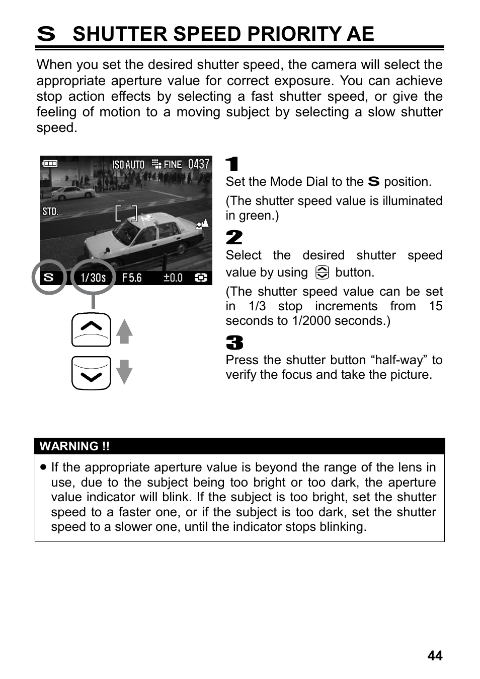 S shutter speed priority ae | SIGMA DP2x User Manual | Page 45 / 123