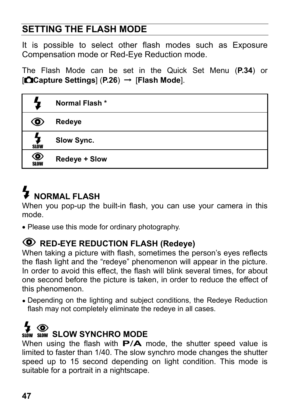 Setting the flash mode | SIGMA DP2x User Manual | Page 48 / 123