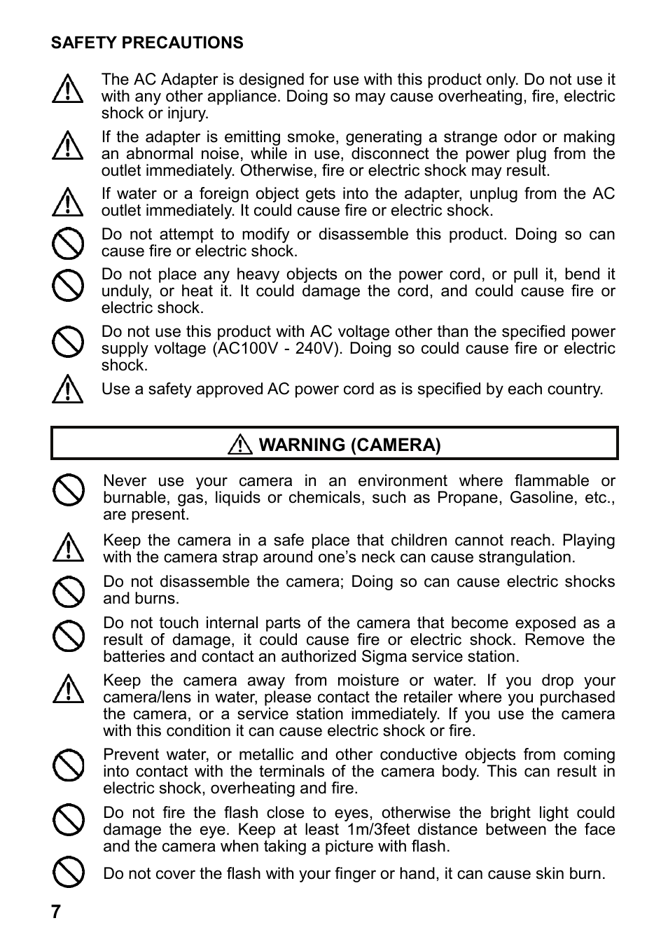 SIGMA DP2x User Manual | Page 8 / 123