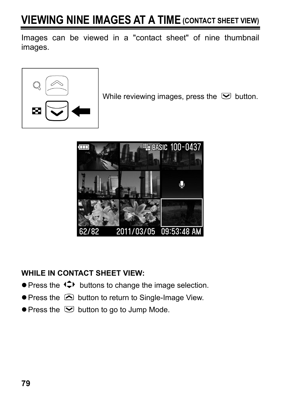 Viewing nine images at a time | SIGMA DP2x User Manual | Page 80 / 123