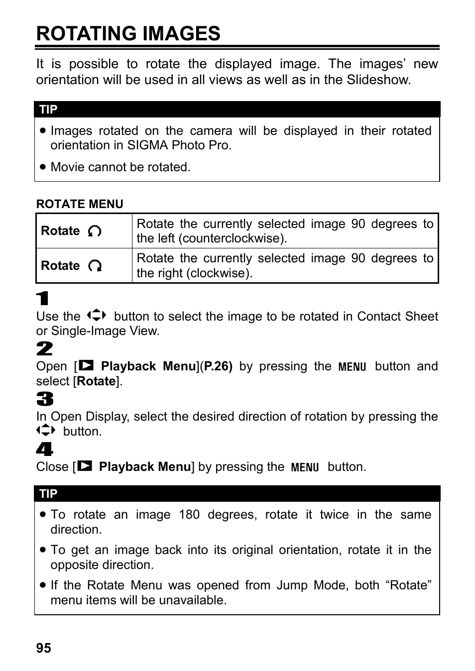 Rotating images | SIGMA DP2x User Manual | Page 96 / 123