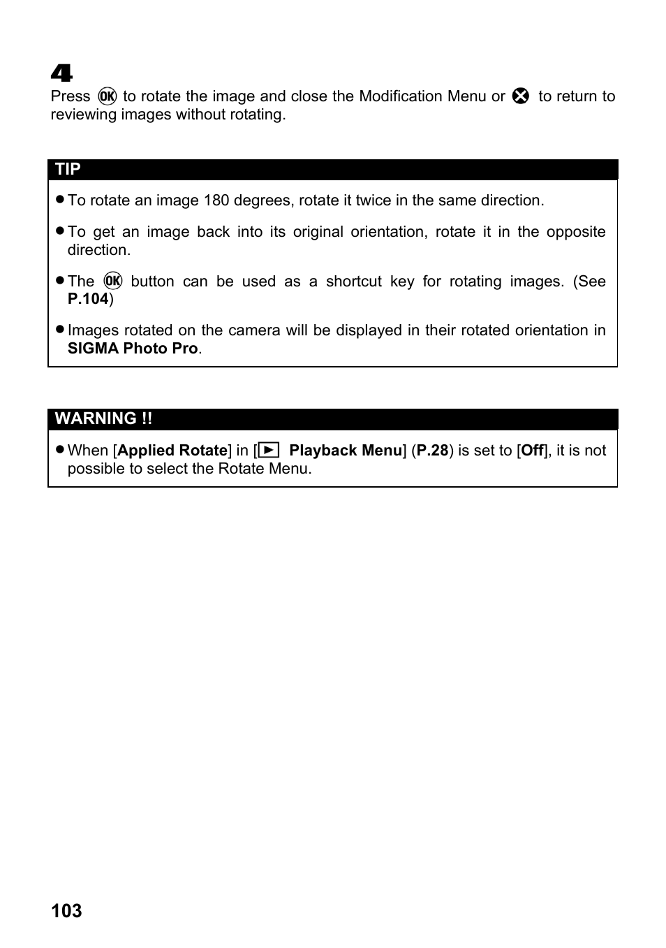 SIGMA SD1 User Manual | Page 104 / 129