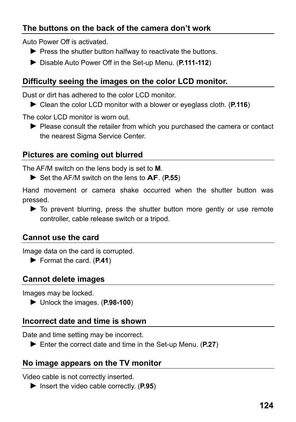 SIGMA SD1 User Manual | Page 125 / 129