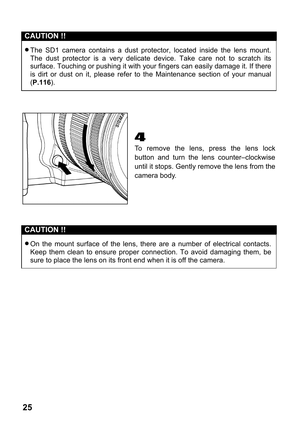 SIGMA SD1 User Manual | Page 26 / 129