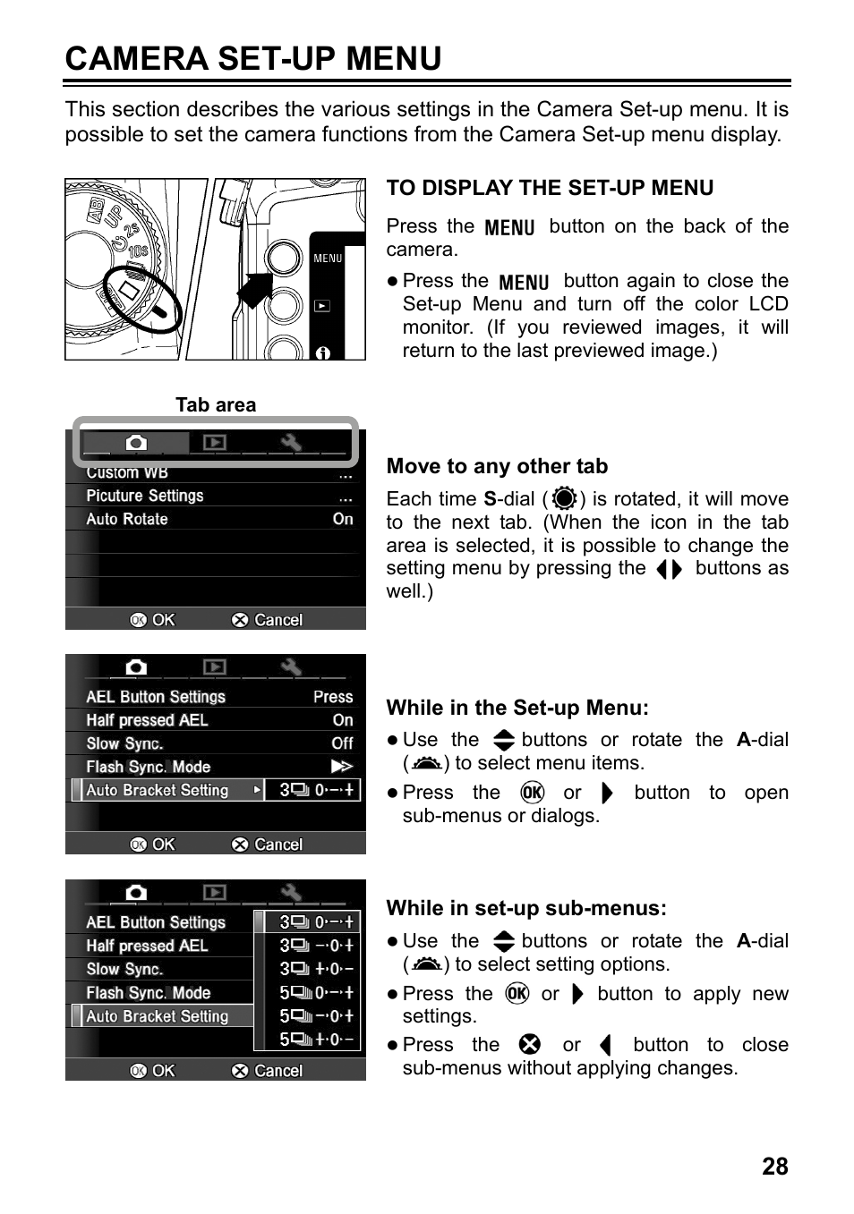 Camera set-up menu | SIGMA SD1 User Manual | Page 29 / 129