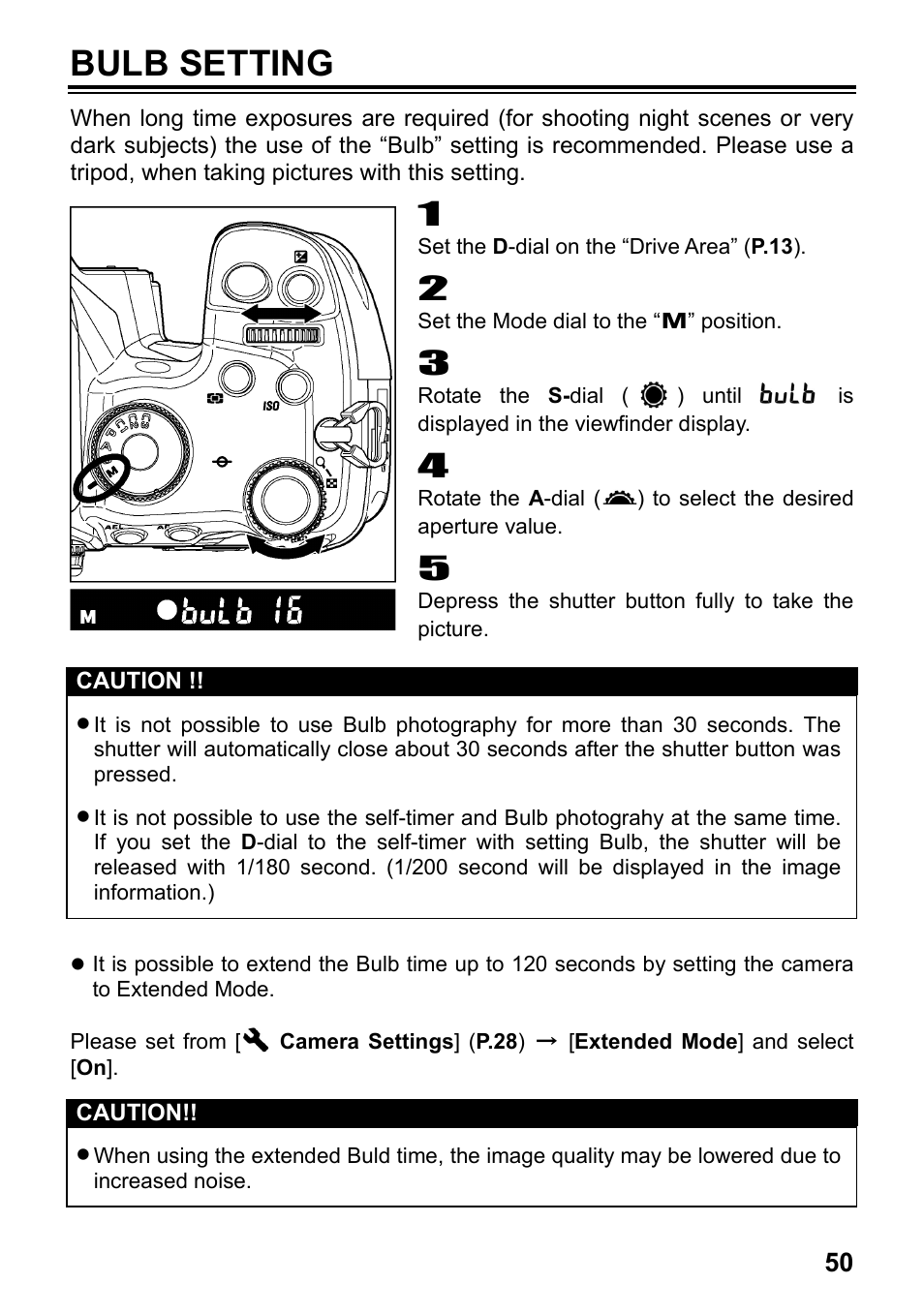 Bulb setting | SIGMA SD1 User Manual | Page 51 / 129