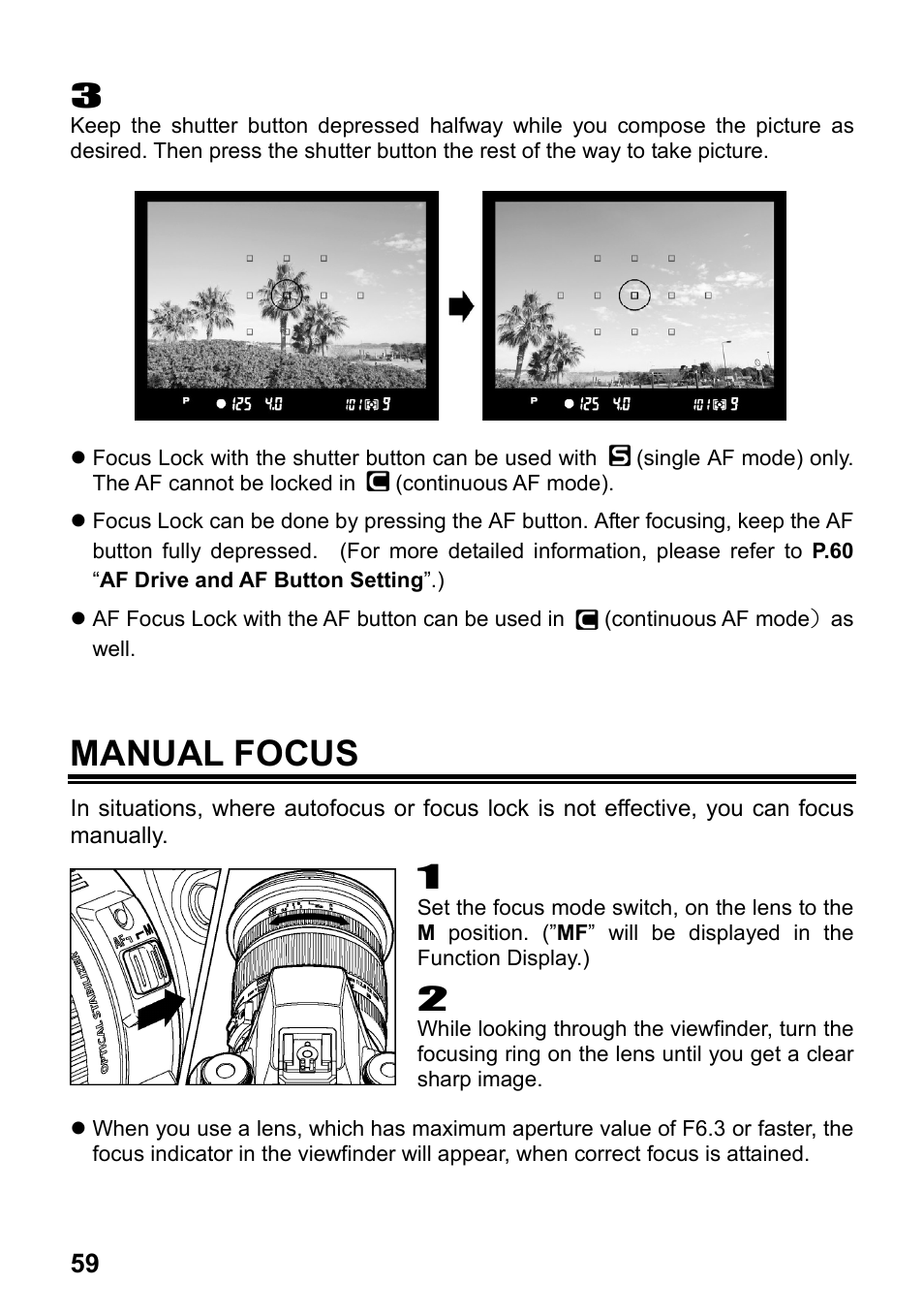 Manual focus | SIGMA SD1 User Manual | Page 60 / 129