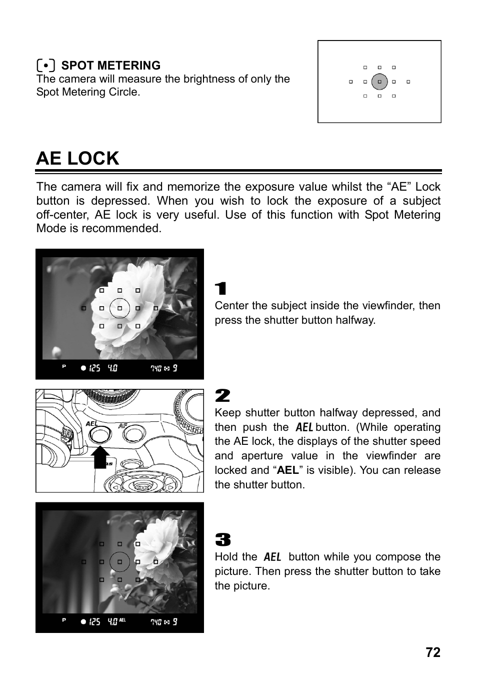 Ae lock | SIGMA SD1 User Manual | Page 73 / 129