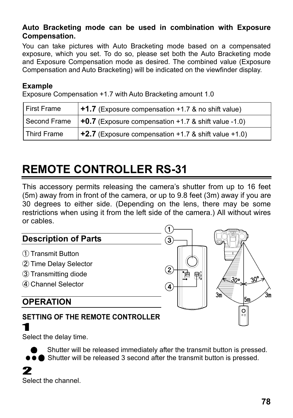 Remote controller rs-31 | SIGMA SD1 User Manual | Page 79 / 129