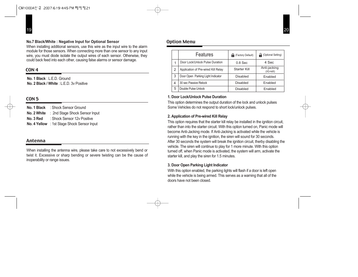 Features | CompuSTAR CM1000A User Manual | Page 11 / 12