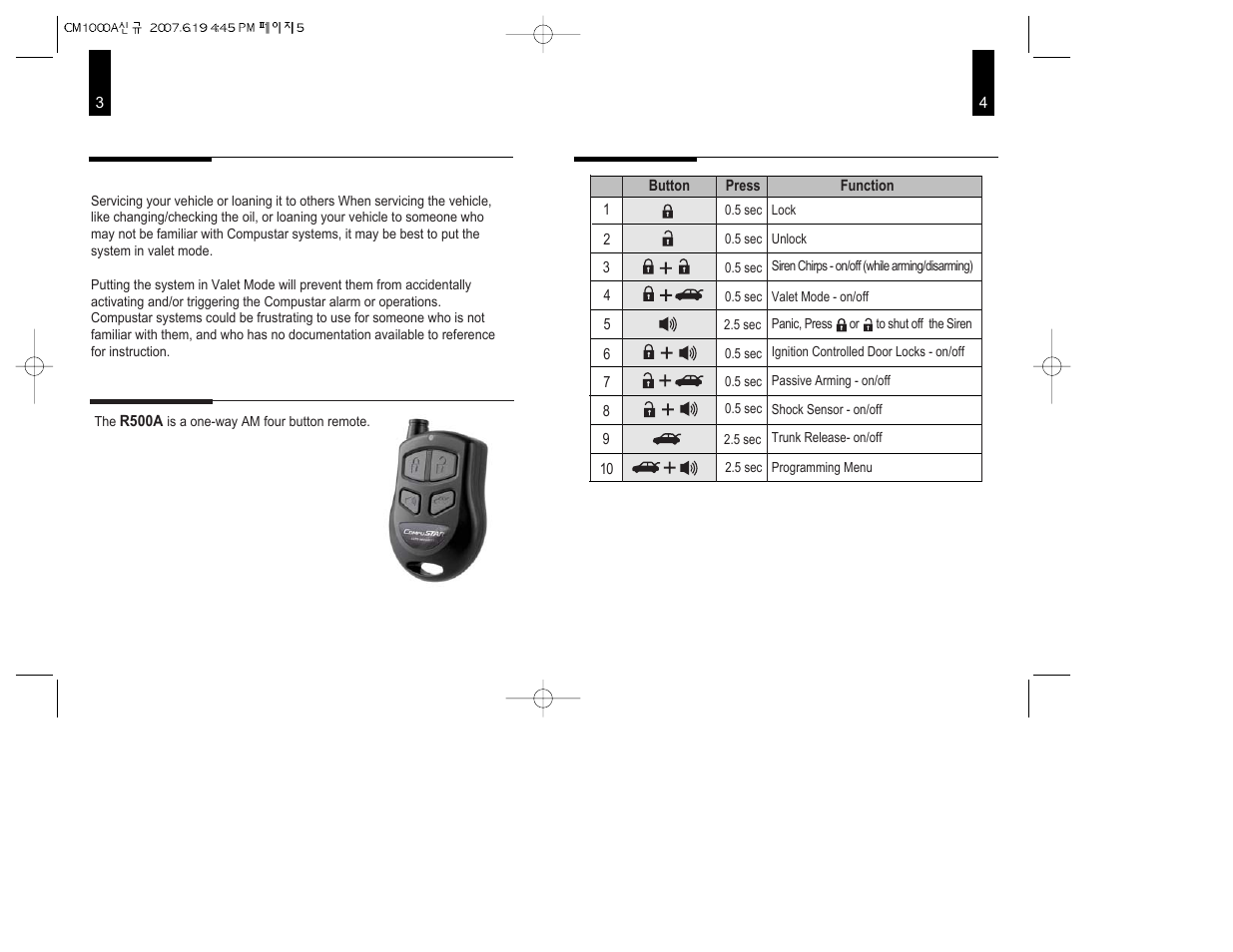 CompuSTAR CM1000A User Manual | Page 3 / 12