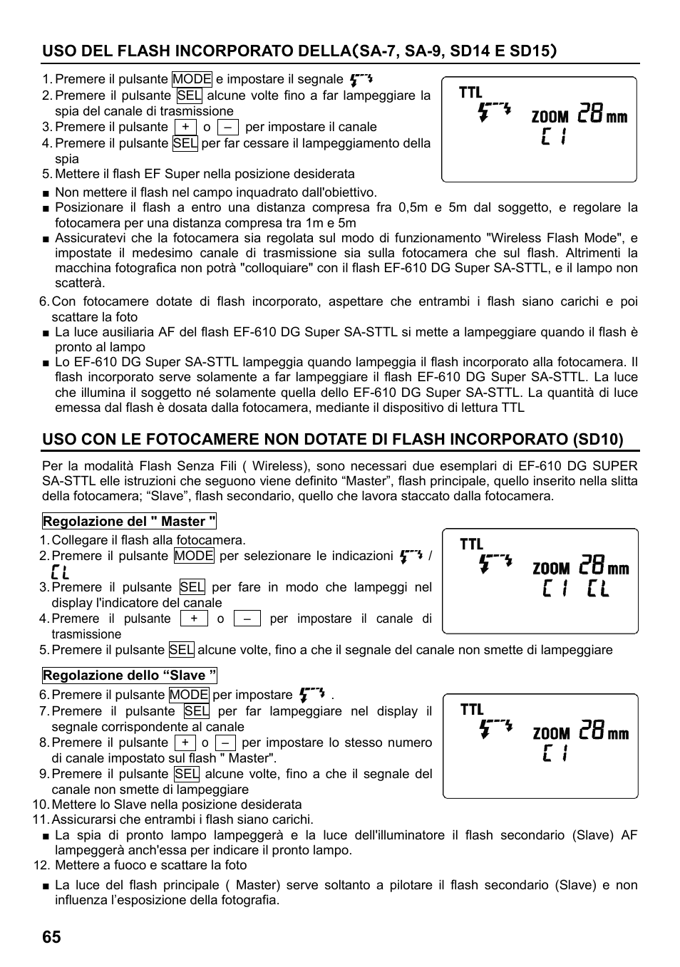 SIGMA ELECTRONIC FLASH EF-610 DG SUPER SA-STTL (シグマ用) User Manual | Page 66 / 136