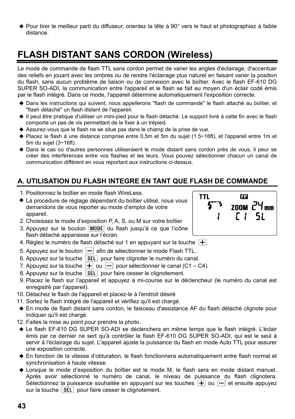 Flash distant sans cordon (wireless) | SIGMA ELECTRONIC FLASH EF-610 DG SUPER SO-ADI (ソニー用) User Manual | Page 44 / 128