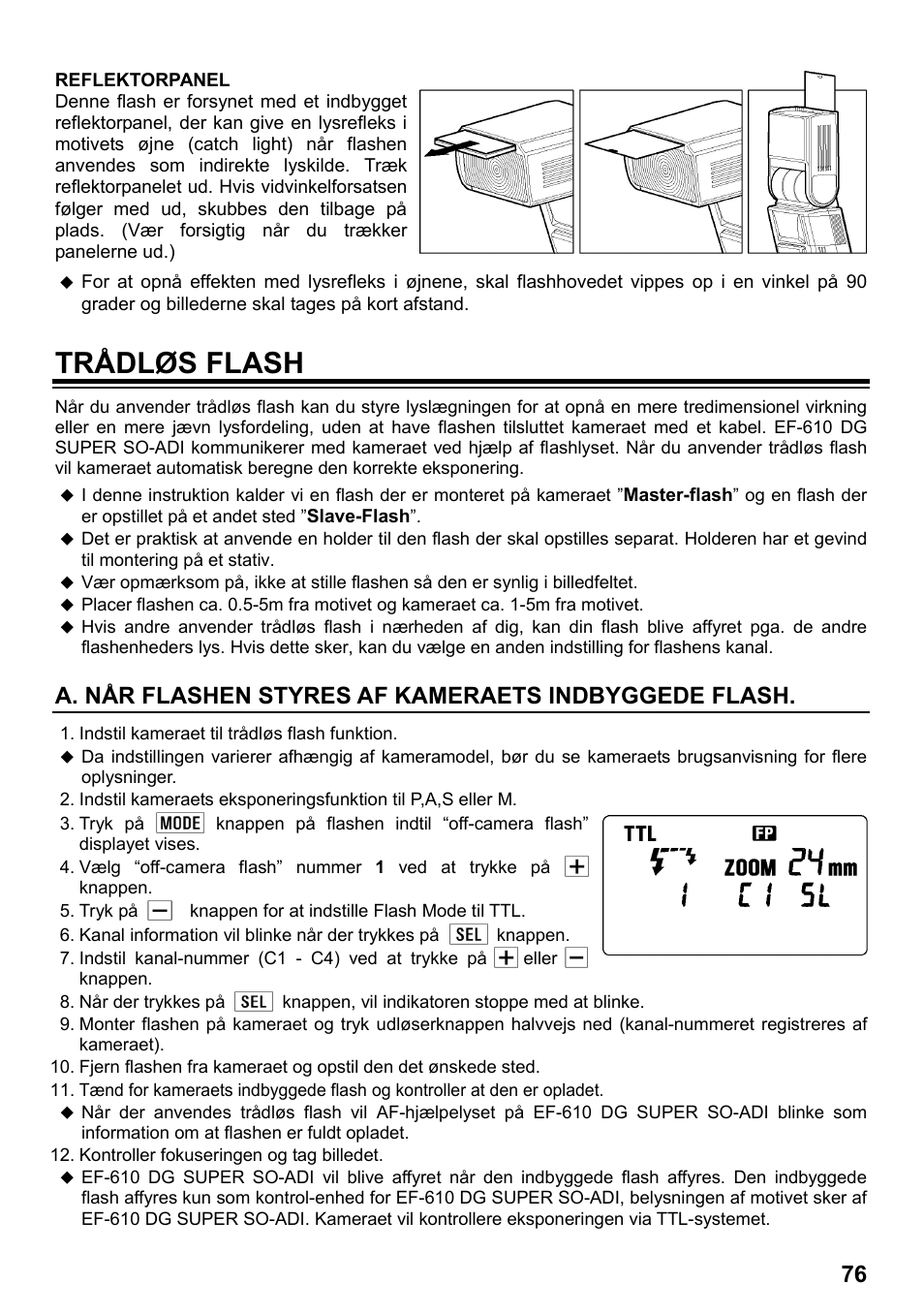 Trådløs flash | SIGMA ELECTRONIC FLASH EF-610 DG SUPER SO-ADI (ソニー用) User Manual | Page 77 / 128