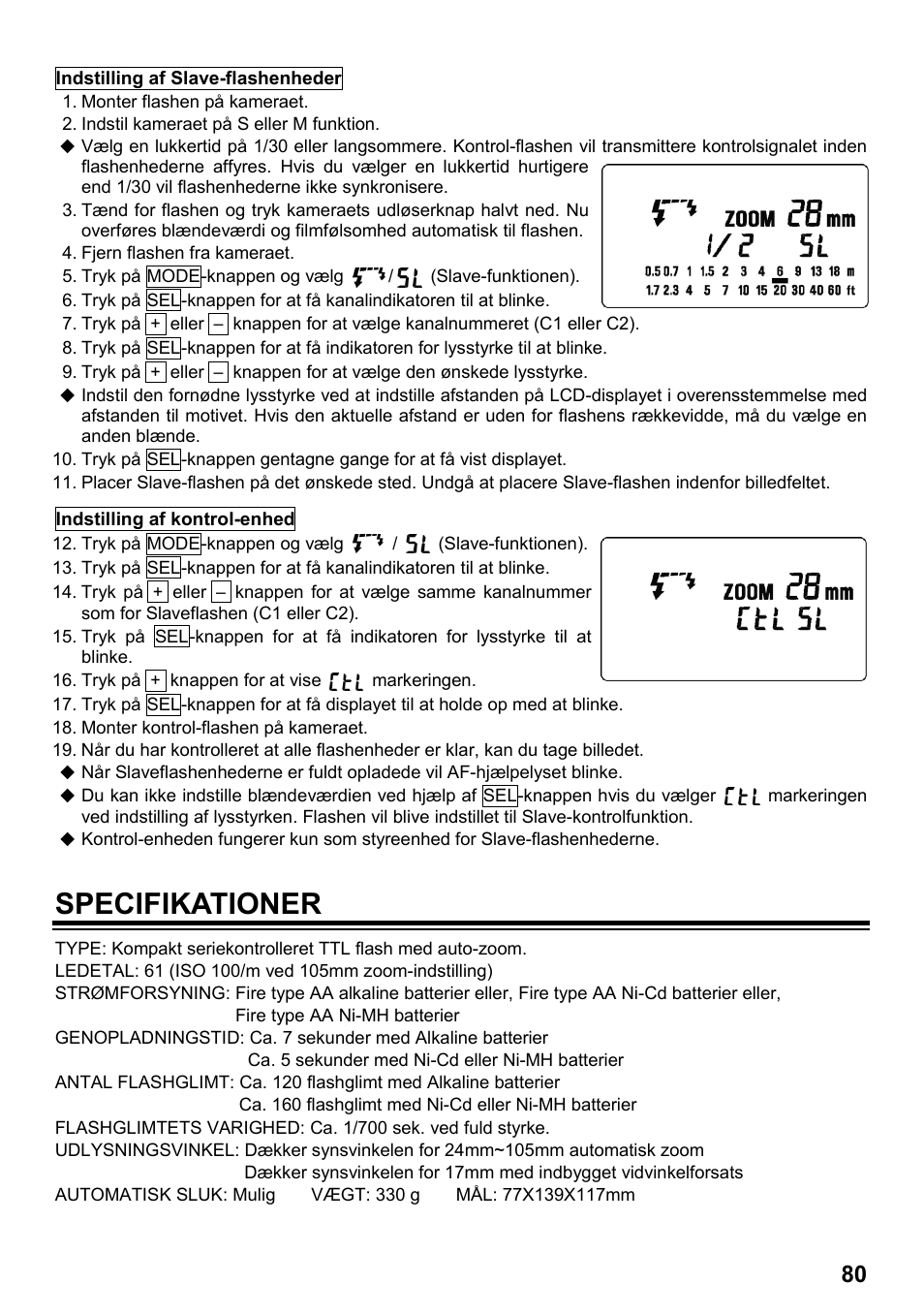 Specifikationer | SIGMA ELECTRONIC FLASH EF-610 DG SUPER SO-ADI (ソニー用) User Manual | Page 81 / 128