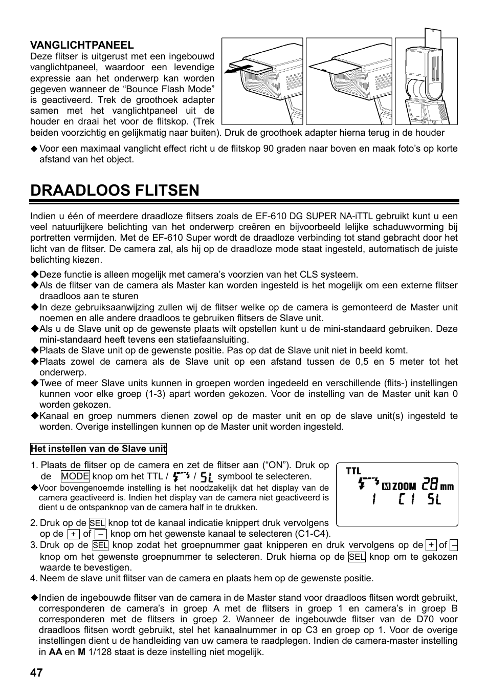 Draadloos flitsen | SIGMA ELECTRONIC FLASH EF-610 DG SUPER NA-iTTL (ニコン用) User Manual | Page 48 / 150